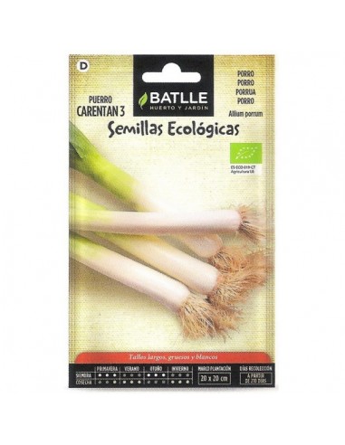 Semillas de puerro Carentan 3 Bio 2g...