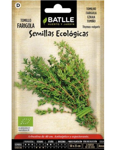 Semillas de tomillo Bio 0.18g Batlle