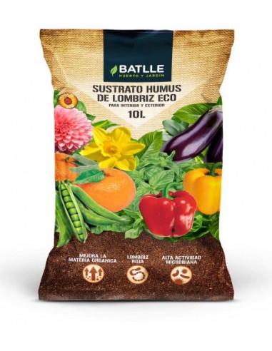 Sustrato humus de lombriz 10l Batlle