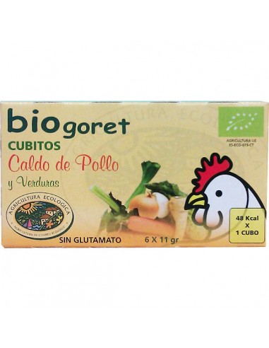 Caldo de pollo y verduras cubitos Bio...