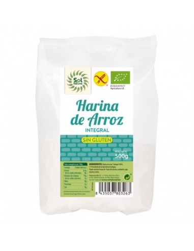 Harina de arroz integral sin gluten...