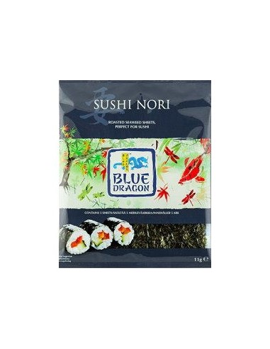 Algas nori para sushi 11g Blue Dragon