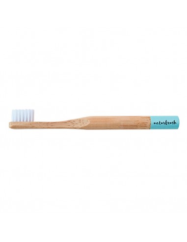 Cepillo dental de bambú infantil azul...