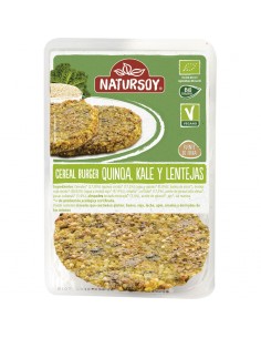 Cereal burger quinoa, kale...