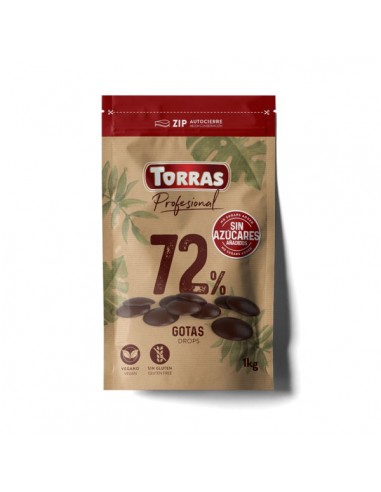 Cobertura de chocolate negro 72% en...