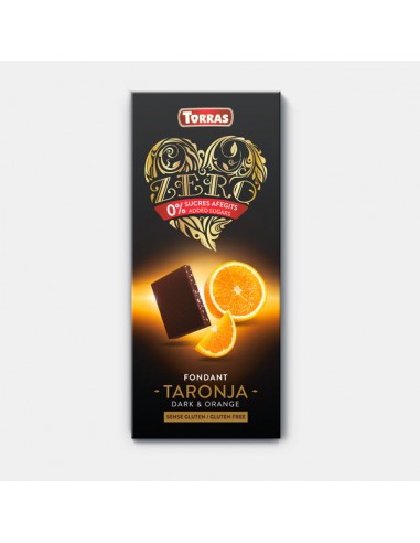 Chocolate negro con naranja Zero 125g...