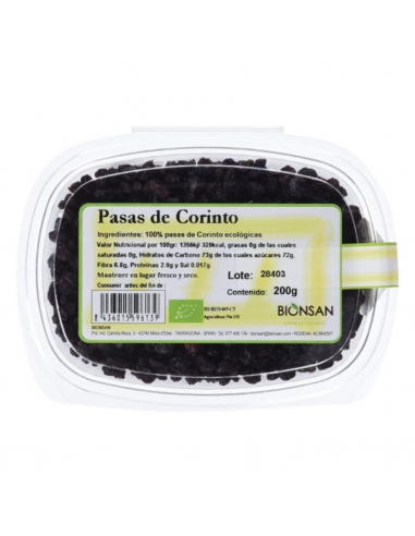 Pasas de Corinto Bio 200g Bionsan