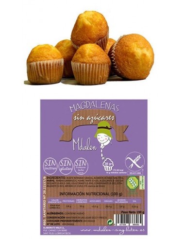 Magdalenas sin azúcar y sin gluten...