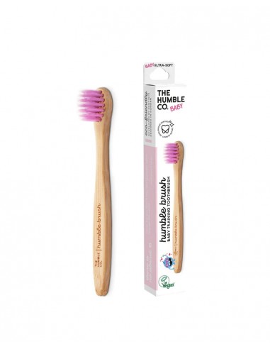 Cepillo de dientes bambú bebé morado Hum