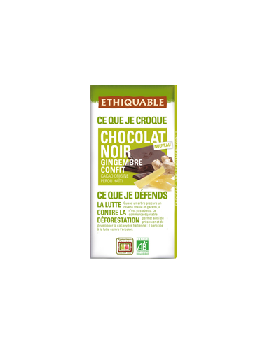 Chocolate negro con jengibre...