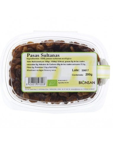Pasas Sultanas Bio 200g Bionsan