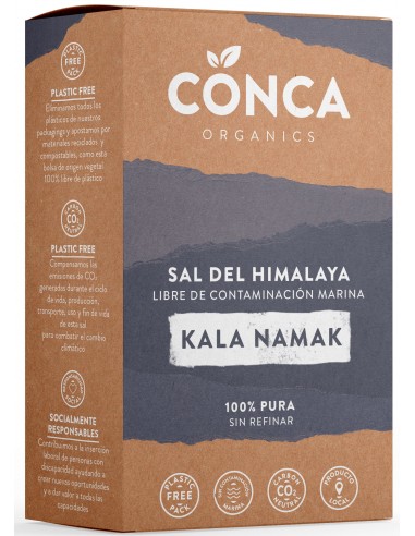 Sal negra kala namak fina 250g Conca