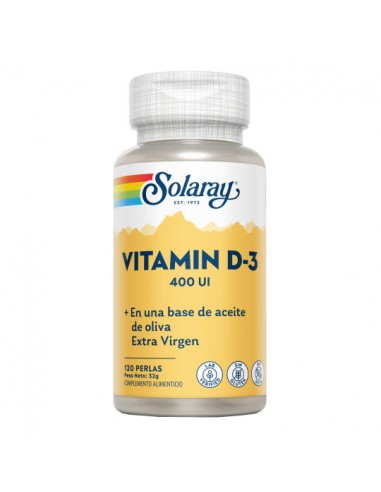 Vitamina D-3  400iu 120 perlas Solaray