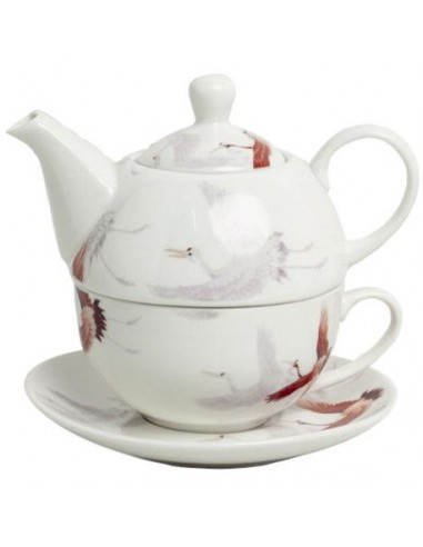 Set crane porcelana tea for one Royal...