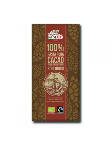 Chocoloate negro 100% cacao Bio 90g...