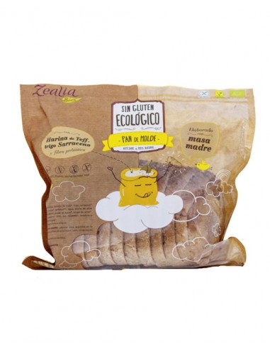 Pan de molde sin gluten Bio 360g Zealia