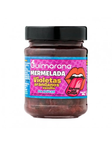 Mermelada de violetas, arándanos y...