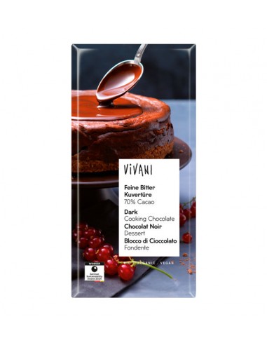 Chocolate negro de cobertura 70% Bio...