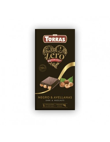Chocolate negro con avellanas enteras...