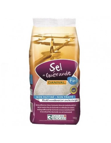 Sal fina gris de Guérande 1kg Danival