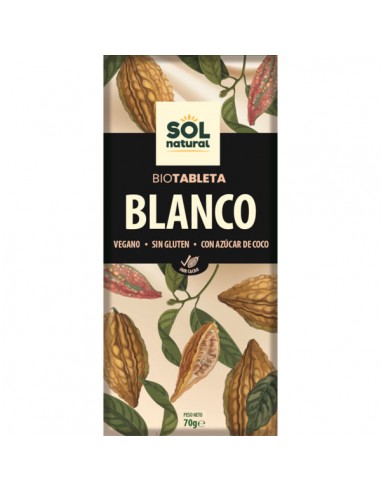 Chocolate blanco Bio 70g Sol Natural