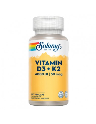 Vitamina-D3+K2 120caps Solaray