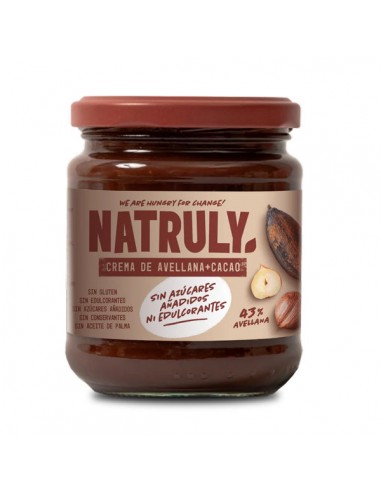 Crema de cacao y avellanas 285g Natruly
