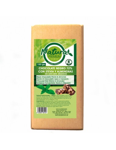 Chocolate negro 72% con almendras y...
