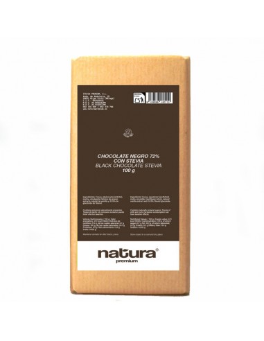 Chocolate negro 72% con stevia 100g...
