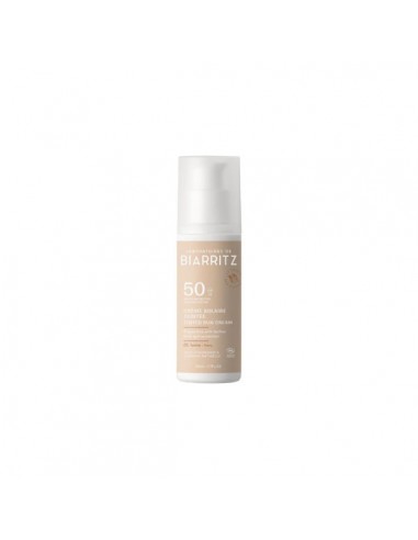 Crema facial solar FPS50 color marfil...