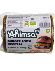 Hamburguesa seitan al curry...