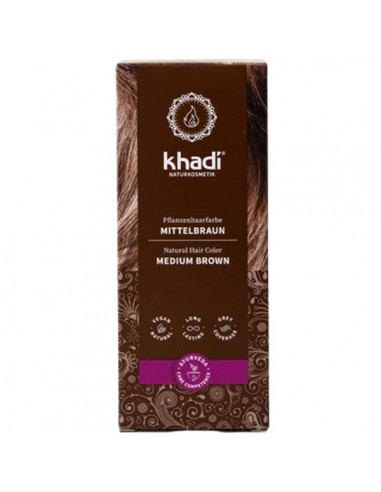 Tinte herbal castaño medio 100g Khadi