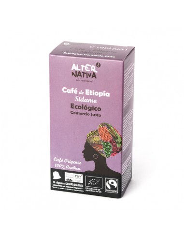 Cafe de Etiopía Sidamo Bio 10caps...