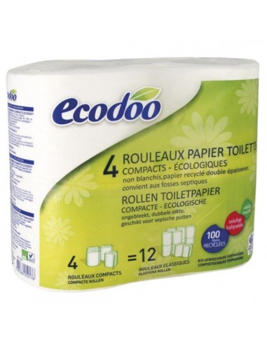 Papel higiénico compacto 100 4ud Ecodoo