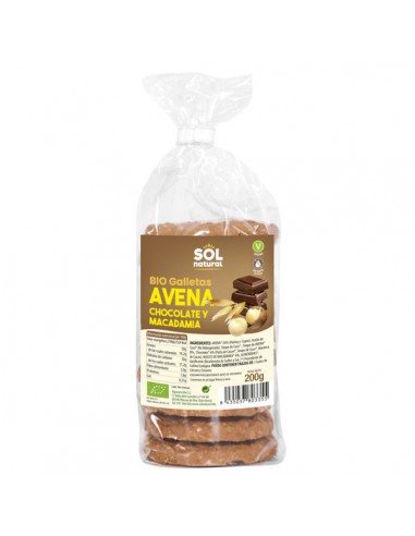 Galleta de avena con chocolate y...