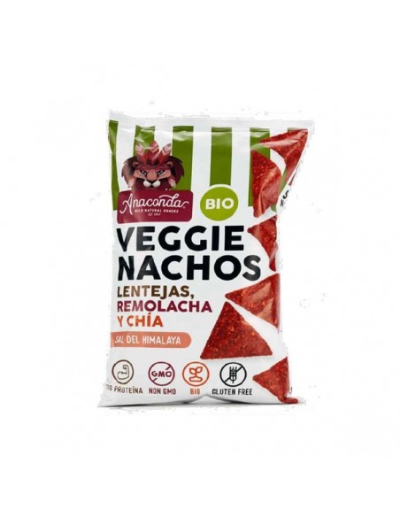 Nachos de lentejas, remolacha y chía Bio 125g Anaconda