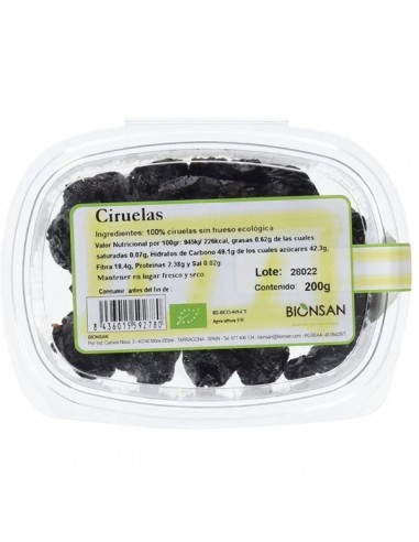 Ciruelas sin hueso Bio 200g Bionsan