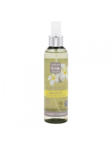Aceite seco radiante flor de tiaré y coco Bio 200ml NaturaBIO Cosmetics