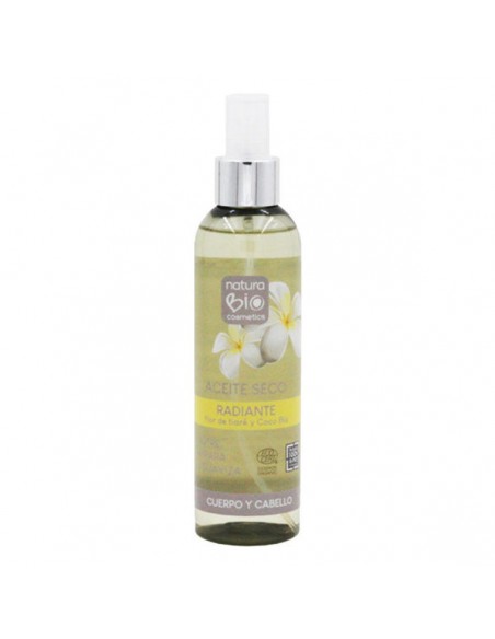 Aceite seco radiante flor de tiaré y coco Bio 200ml NaturaBIO Cosmetics