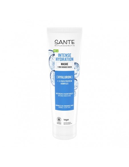 Mascarilla capilar 1 min hidratación intensa Hialurónico 150ml Sante
