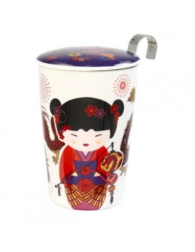 Taza geisha fuego, porcelana 350ml...