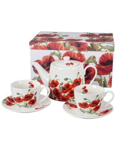 Conjunto poppies, porcelana tetera +...