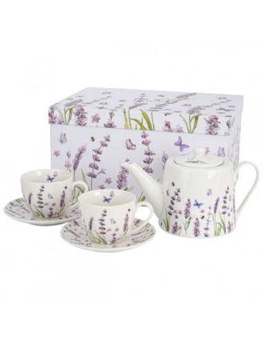 Conjunto lavender, porcelana tetera +...