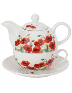 Set poppies, porcelana tea...