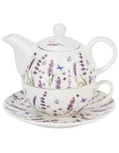 Set lavender, porcelana tea for one DUO