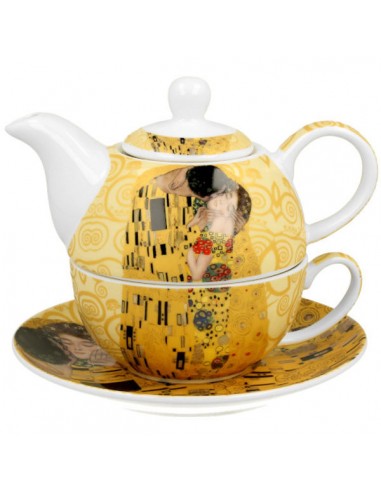 Set klimt kiss ocre, porcelana tea...