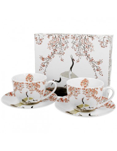 Set zurawi, porcelana 2 tazas con...