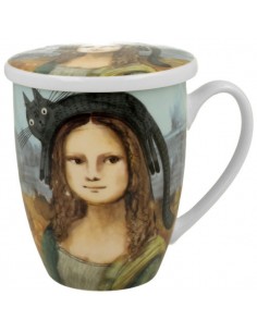Taza mona lisa, porcelana...