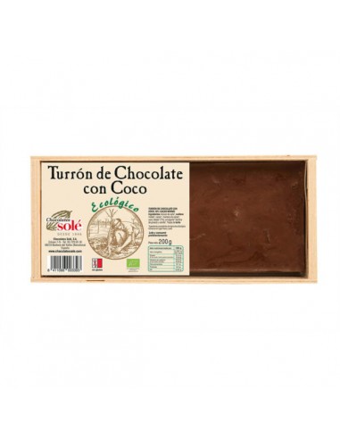 Turrón de chocolate coco Bio 200g...