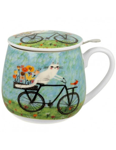 Taza bicycle, porcelana 400ml filtro...